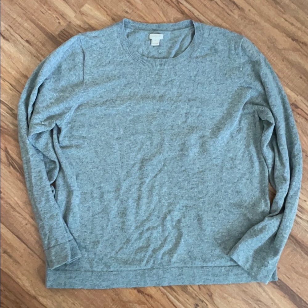*SALE* EUC J. Crew Gray Crewneck Sweater Size XL - Picture 1 of 4